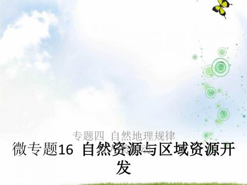 2019-2020高考地理浙江选考新增分二轮课件：专题四 自然地理规律与人类活动 微专题16