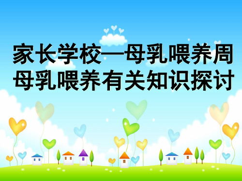 母乳喂养知识—PPT课件
