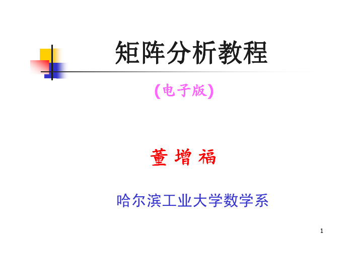 哈工大矩阵分析课件6