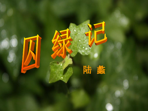 语文苏教版九年级上册《二十四囚绿记》课件公开课(1)