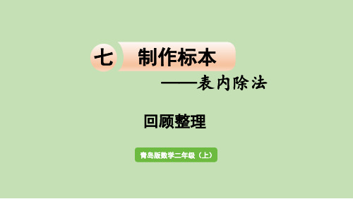 青岛版数学二年级上册七制作标本——表内除法回顾整理课件