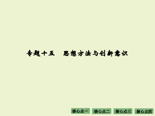 大高考高考政治全国通用二轮复习配套课件：第四部分 专题十五 思想方法与创新意识
