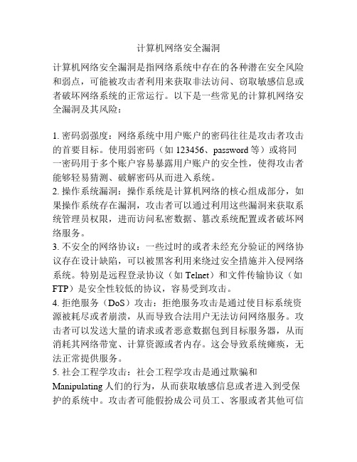 计算机网络安全漏洞