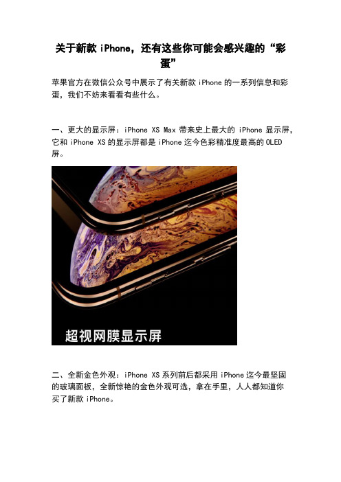 关于新款iPhone,还有这些你可能会感兴趣的“彩蛋”