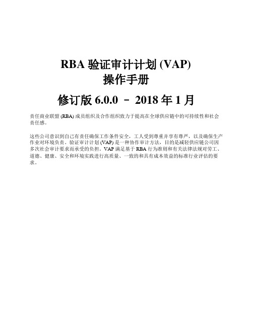 2018年RBA审核手册(中文英文对照)