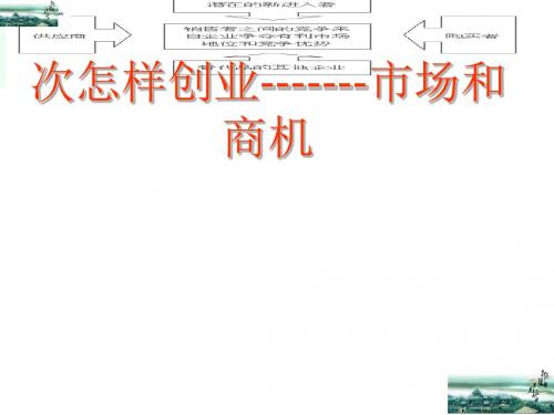 怎样创业市场和商机培训讲义(PPT 72张)