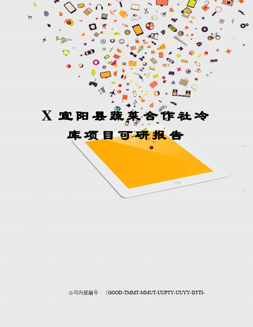 X宜阳县蔬菜合作社冷库项目可研报告
