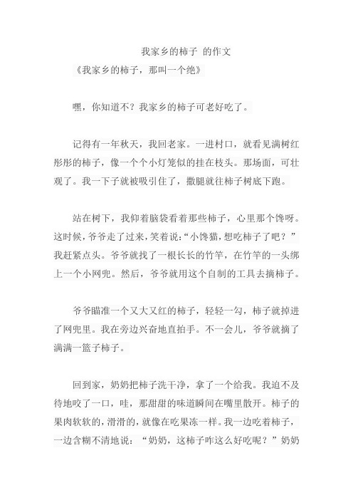 我家乡的柿子 的作文