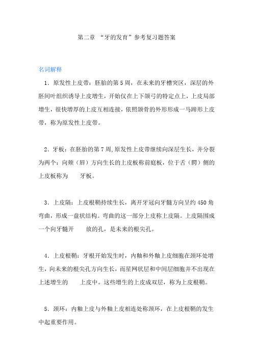 口腔组织胚胎学第二章