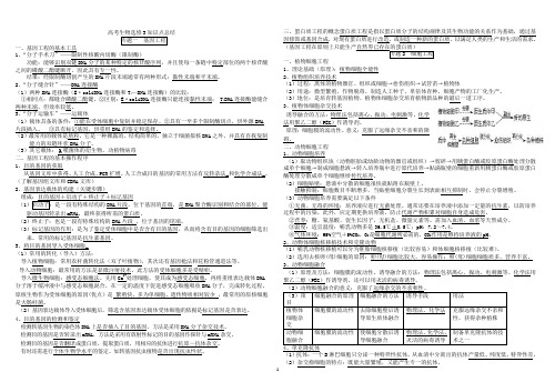 高考备考生物选修三重点知识总结