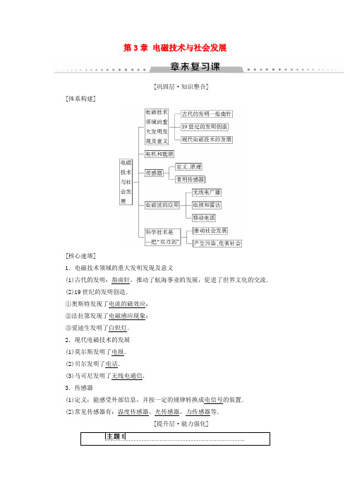高中物理第3章电磁技术与社会发展章末复习课学案粤教版选修1_10115272.doc