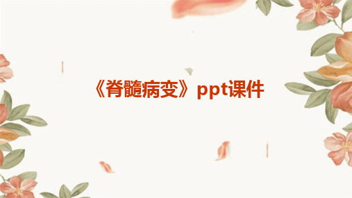 《脊髓病变》课件