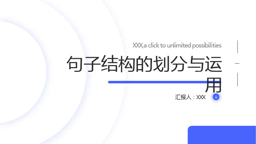 句子结构：简单句、复合句、并列句的划分与运用