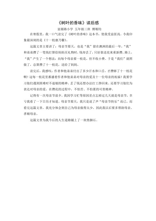 《树叶的香味》读后感