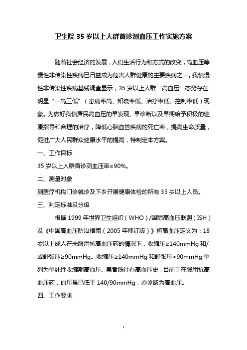 35岁首诊测血压方案