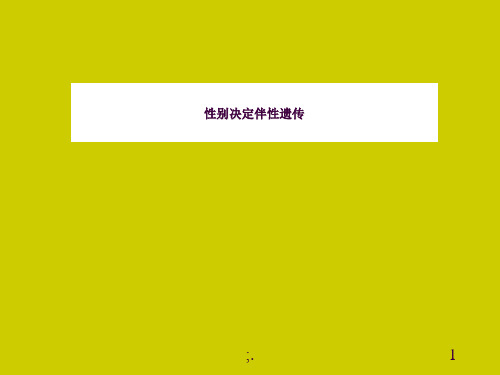 5性别决定与伴性遗传ppt课件