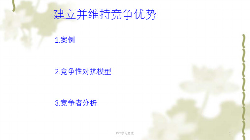 竞争性对抗模型竞争者分析课件
