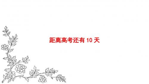 江苏省2017年高考英语二轮复习与策略课件：第2部分 距离高考还有10天