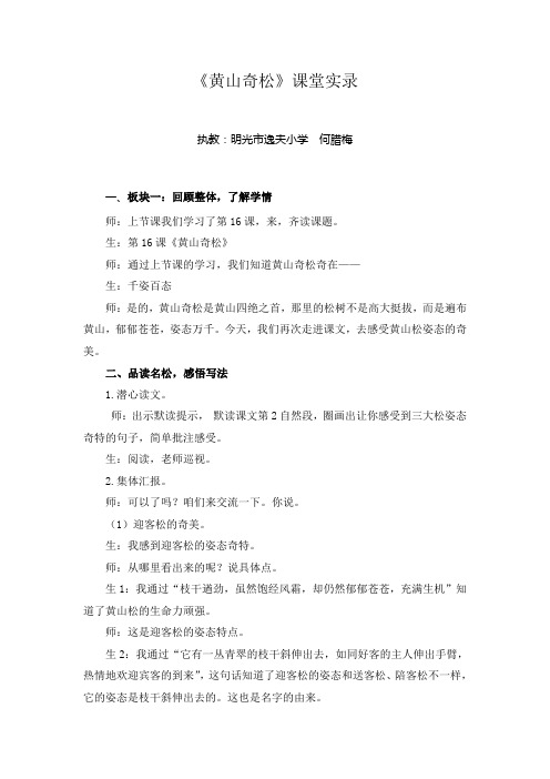 03何腊梅《黄山奇松课堂实录(2)