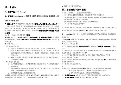 深圳大学细胞生物学复习总结