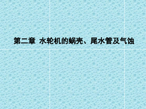 第二章 水轮机的蜗壳、尾水管及气蚀