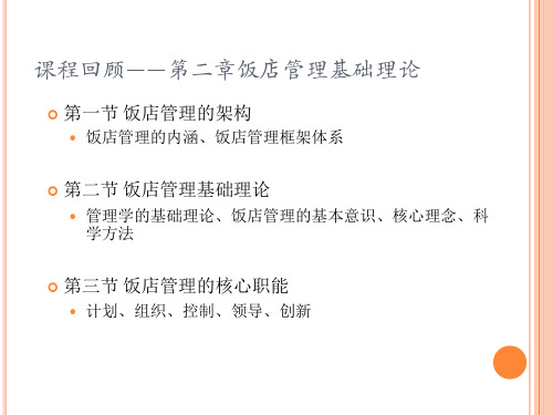 饭店计划与决策管理
