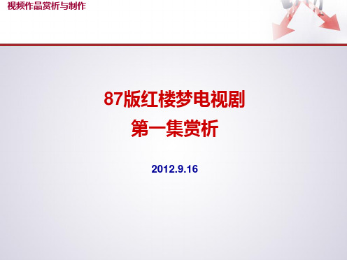 87版红楼梦电视剧 第一集赏析