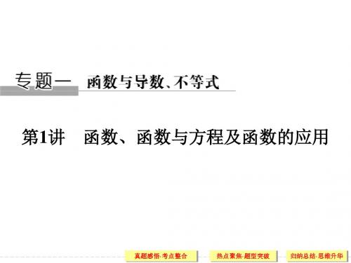 《创新设计》2017届高考数学(文)二轮复习(江苏专用)课件+Word版训练专题一 函数与导数、不等式 第1讲
