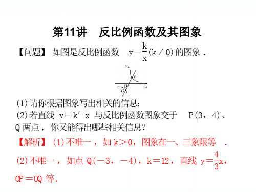 2020浙江新中考数学一轮复习第11讲 反比例函数及其图象