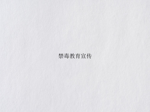 禁毒教育宣传ppt课件