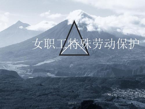 女职工特殊劳动保护  ppt课件