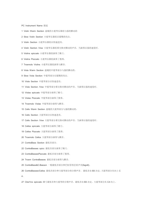 [教程]管弦乐演奏法-英汉对照