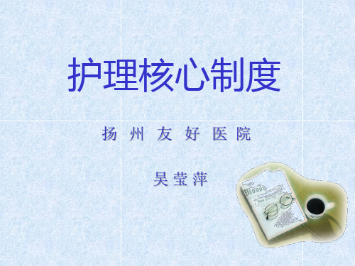 护理核心制度范本(PPT 98页)