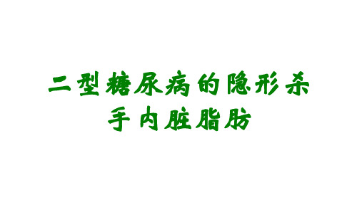 二型糖尿病的隐形杀手内脏脂肪