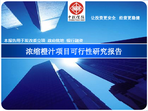 浓缩橙汁项目可行性报告