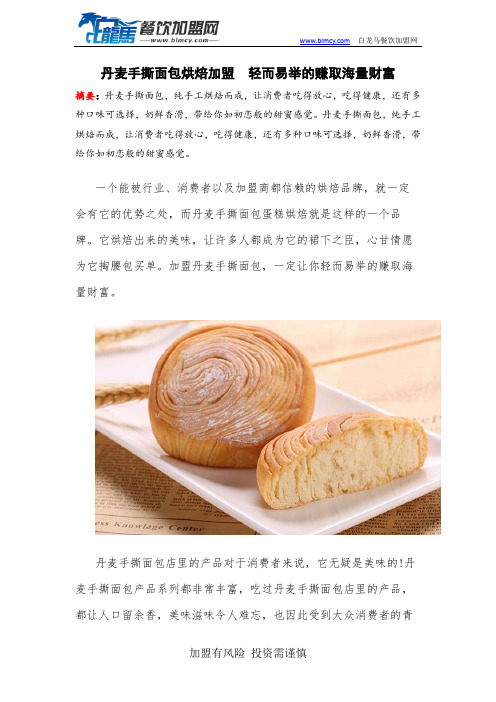 丹麦手撕面包烘焙加盟  轻而易举的赚取海量财富