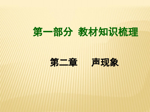 声现象章节复习课