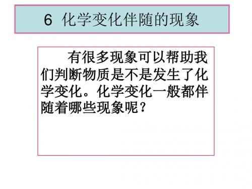 2.6化学变化伴随的现象
