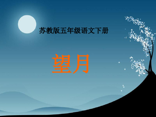 (苏教版)五年级语文下册 望月 1PPT课件