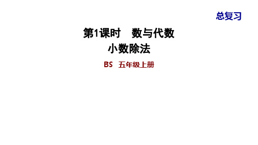 北师大版五年级数学上册总复习 教学课件