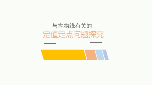 {公开课}《与抛物线有关的定值定点问题探究》课件