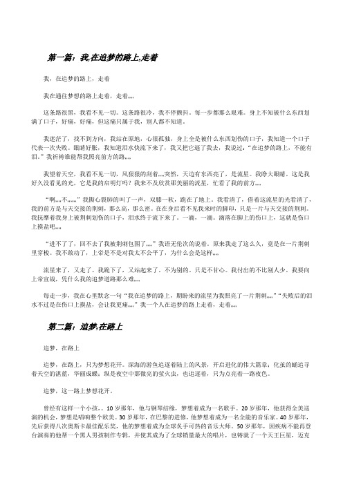 我,在追梦的路上,走着[修改版]