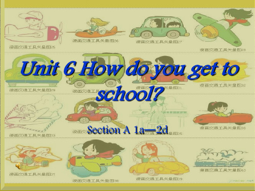 英语Unit 6 How do yu get to school Section A 1a—2d课件