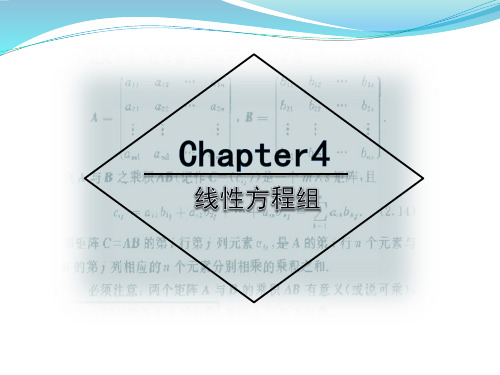计算机数学课件第四章 线性方程组