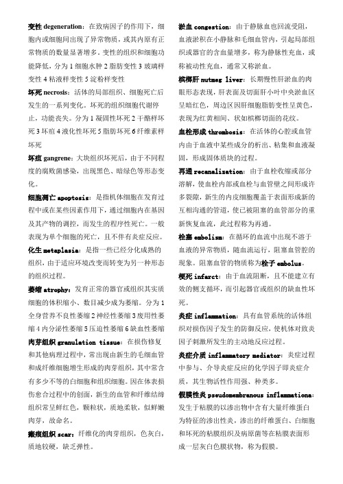 病理名解必考