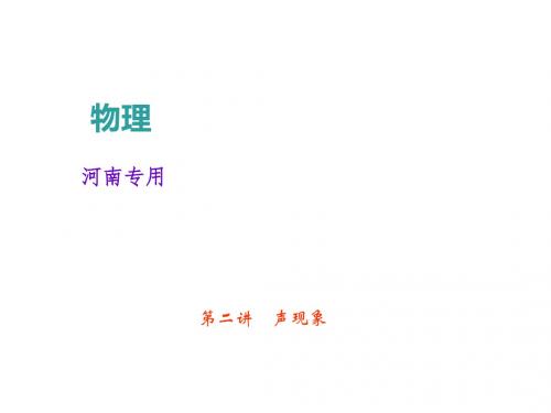 中考物理总复习(河南)课件：第二讲 声现象