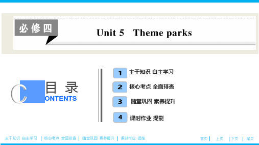 高中人教版英语必修四-Unit-5-Theme-parks