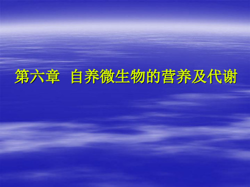 微生物生理学幻灯片(第六章)