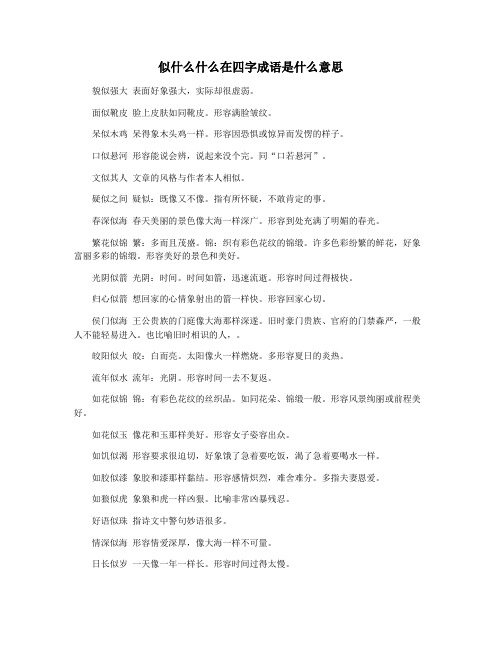 似什么什么在四字成语是什么意思