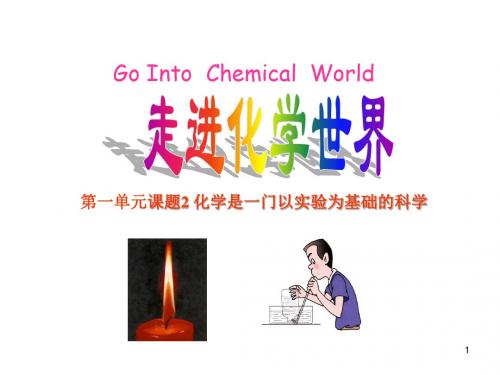 新人教版九年级化学上册各课题PPT课件3：第一单元课题2 化学是一门以实验为基础的科学